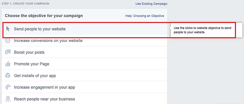 Create your first retargeting campaign